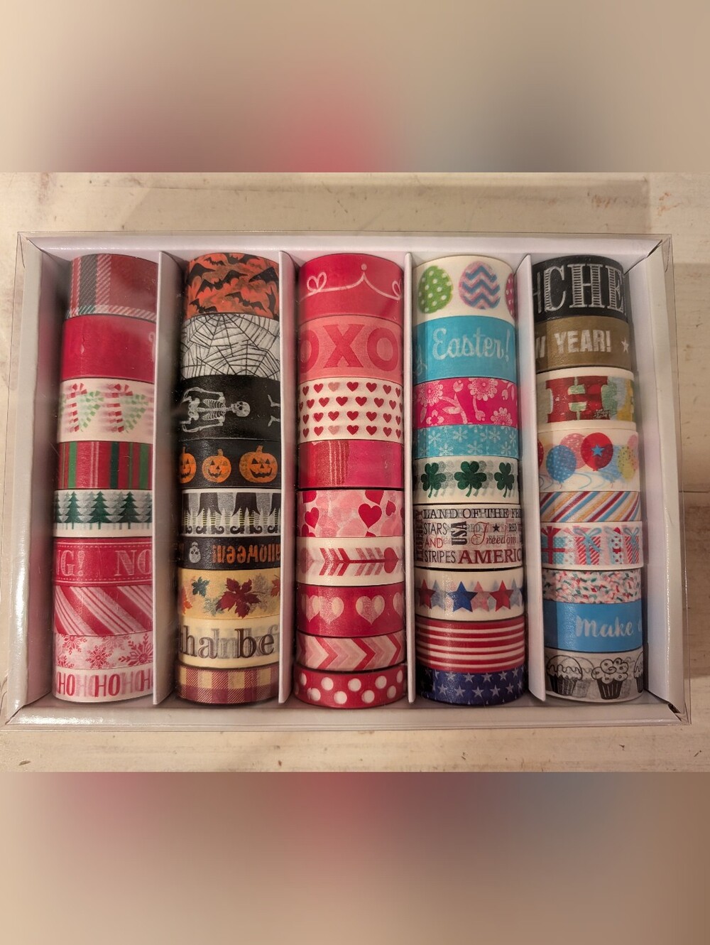 NEW 45 Piece Seasonal Recollections Crafting Washi Tape Roll Set